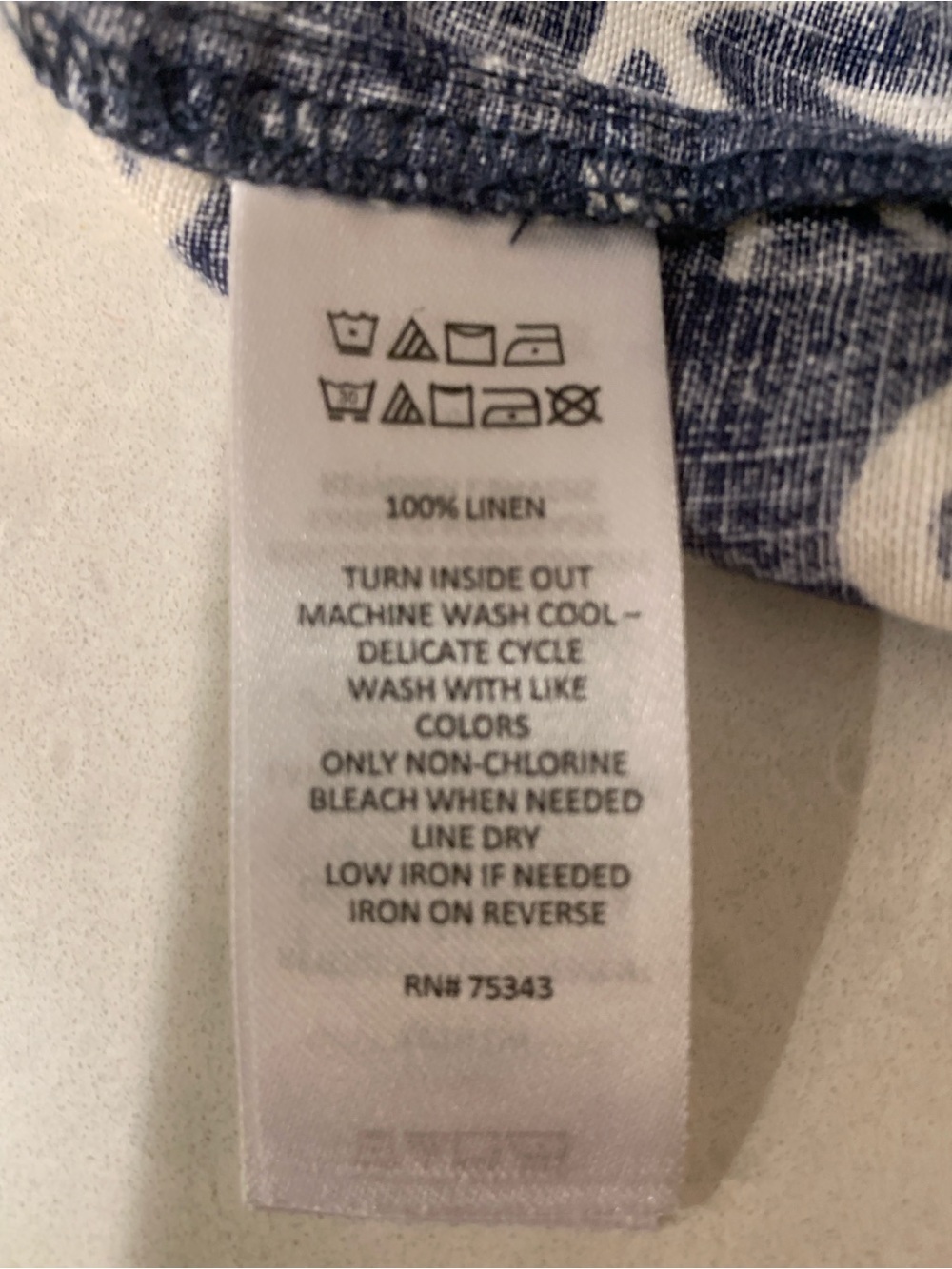 C&C California Navy and White Linen Beach Printed Tank S - Picture 4 of 4